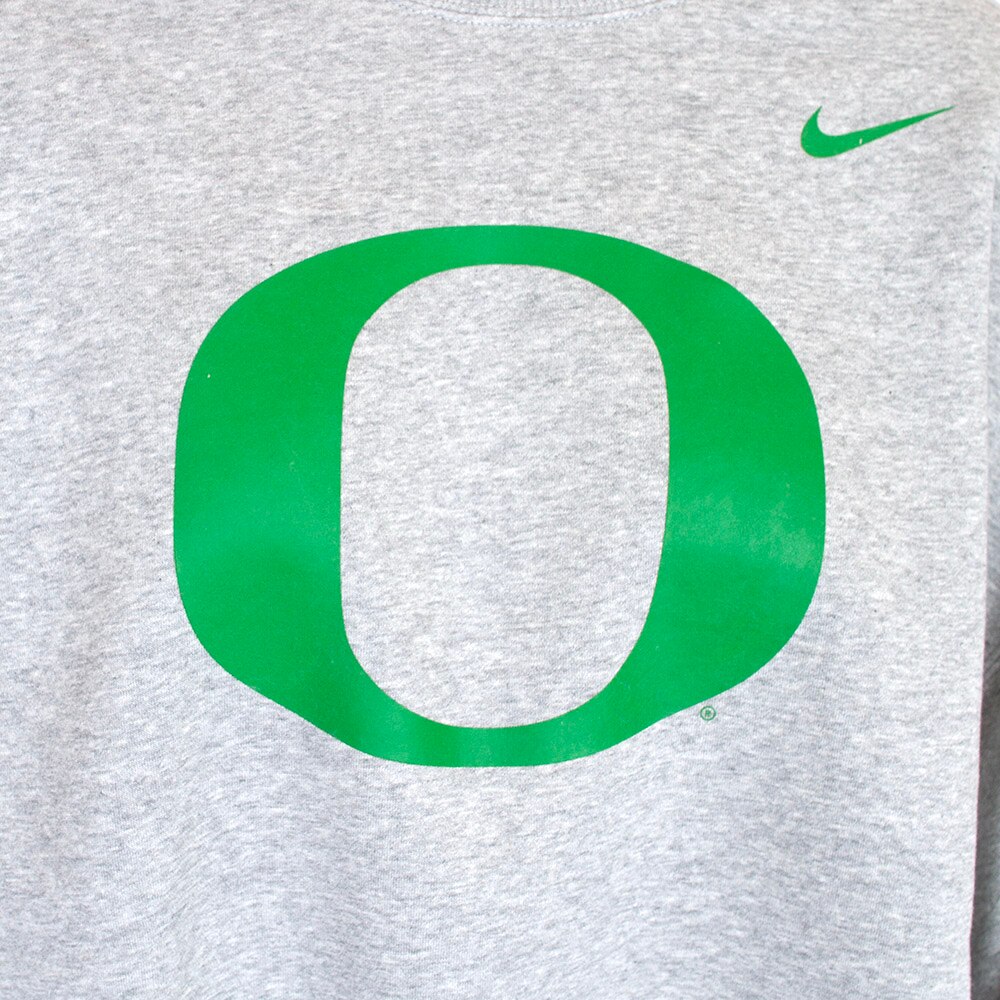 Classic Oregon O, Nike, Grey, Pullover, Women, Essential, Sweatshirt, 795235